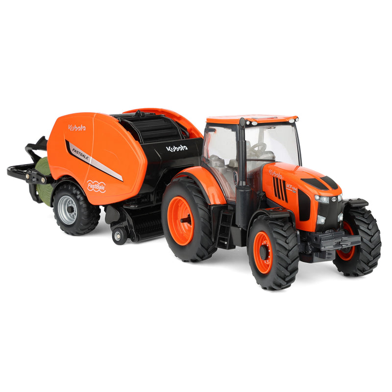 1/32 Kubota M7-134 Tractor with Kubota FastBale Round Baler & Bale by ERTL