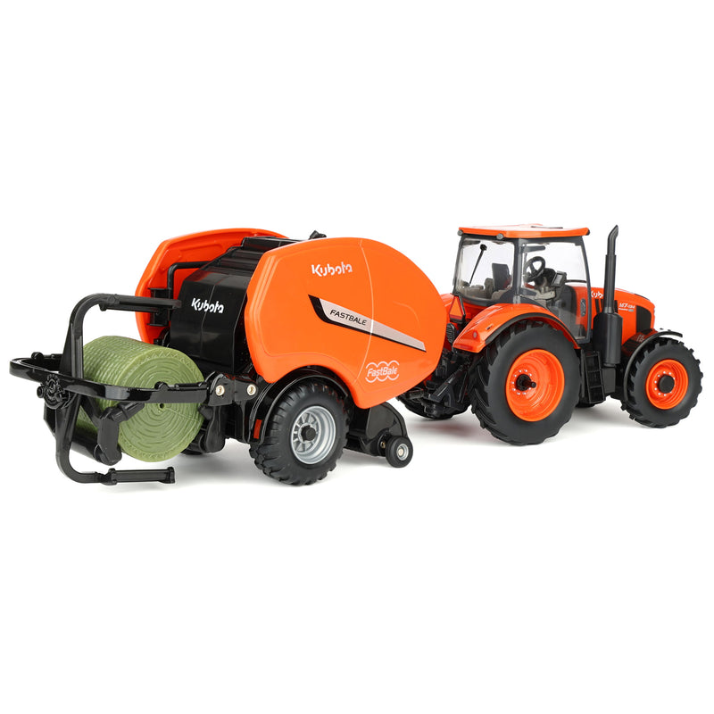 1/32 Kubota M7-134 Tractor with Kubota FastBale Round Baler & Bale by ERTL