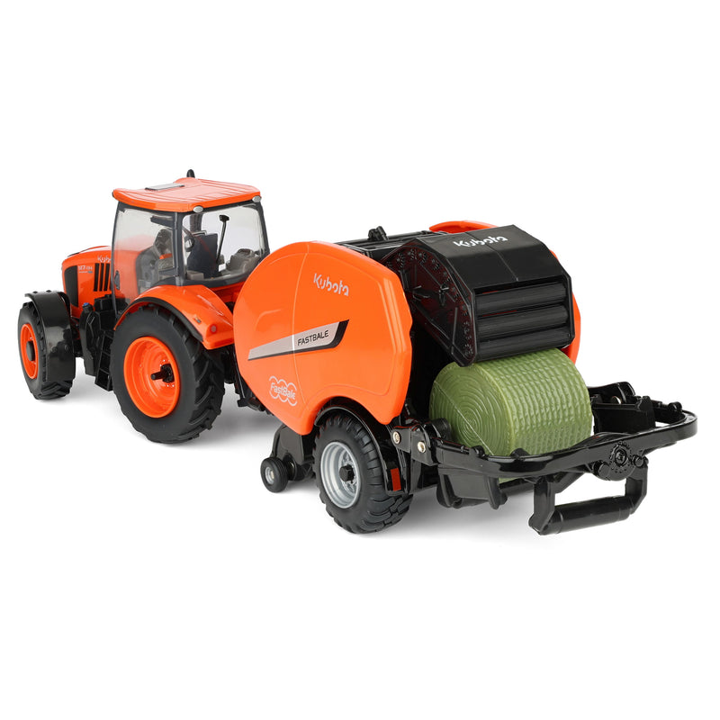 1/32 Kubota M7-134 Tractor with Kubota FastBale Round Baler & Bale by ERTL
