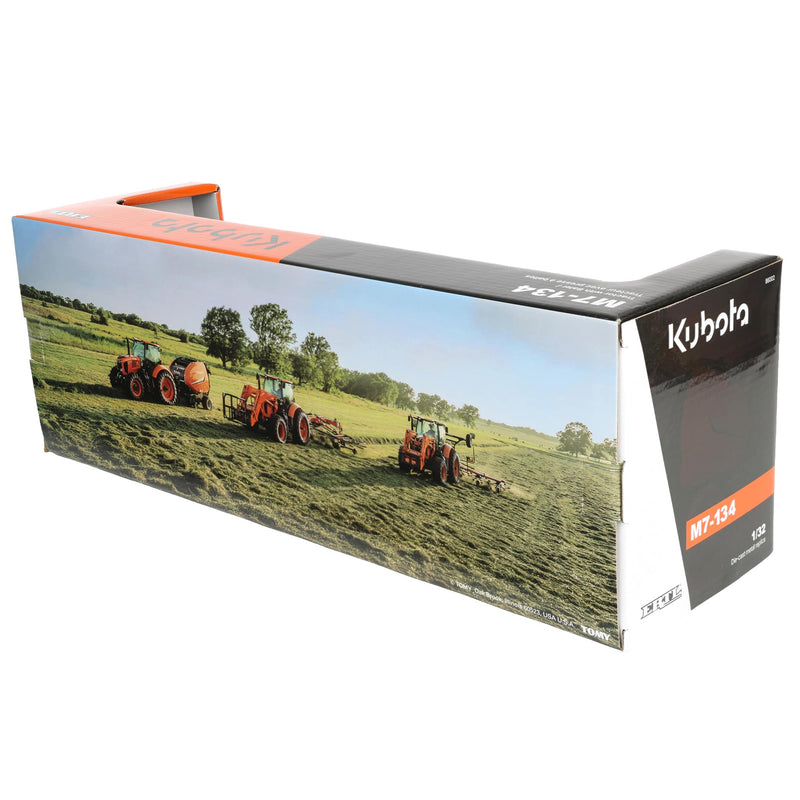 1/32 Kubota M7-134 Tractor with Kubota FastBale Round Baler & Bale by ERTL
