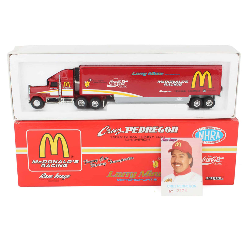 1/64 International Truck and Refrigerator Trailer, Racing Transporter by ERTL, McDonalds Racing