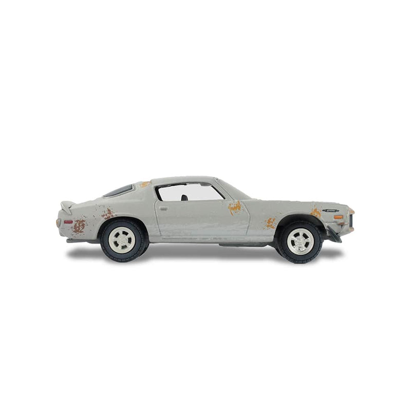1/64 1970 Chevrolet Camaro Cortez Silver Unrestored with Tool Cart and Creeper, The Hobby Shop Series 17 by Greenlight Collectibles