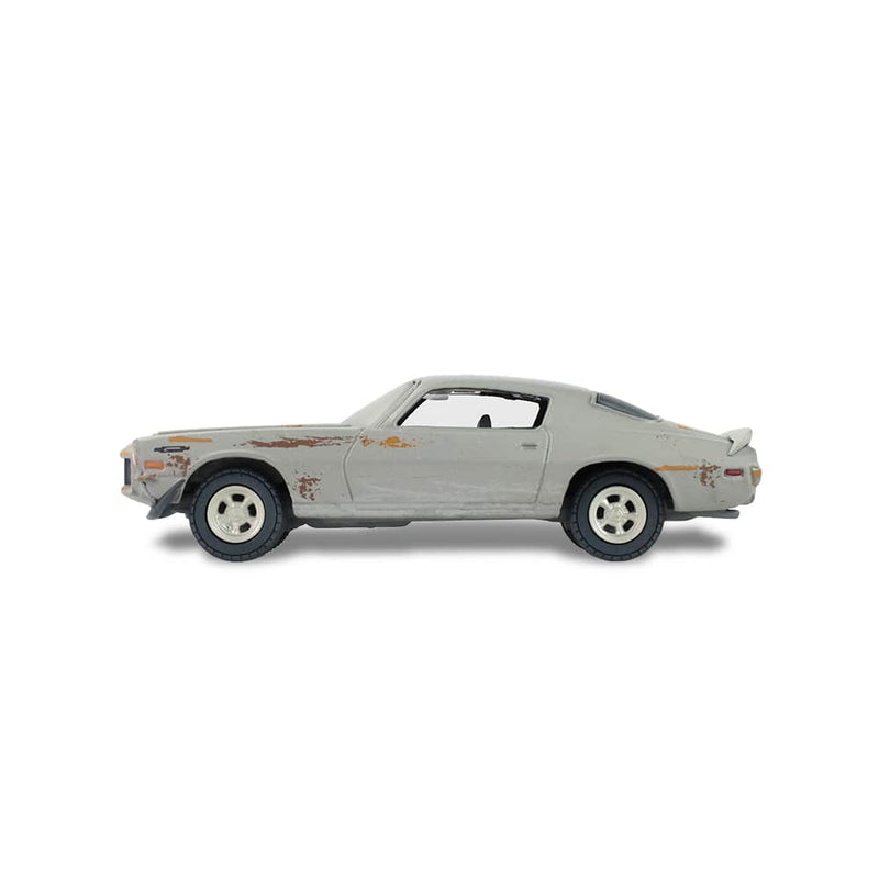 1/64 1970 Chevrolet Camaro Cortez Silver Unrestored with Tool Cart and Creeper, The Hobby Shop Series 17 by Greenlight Collectibles