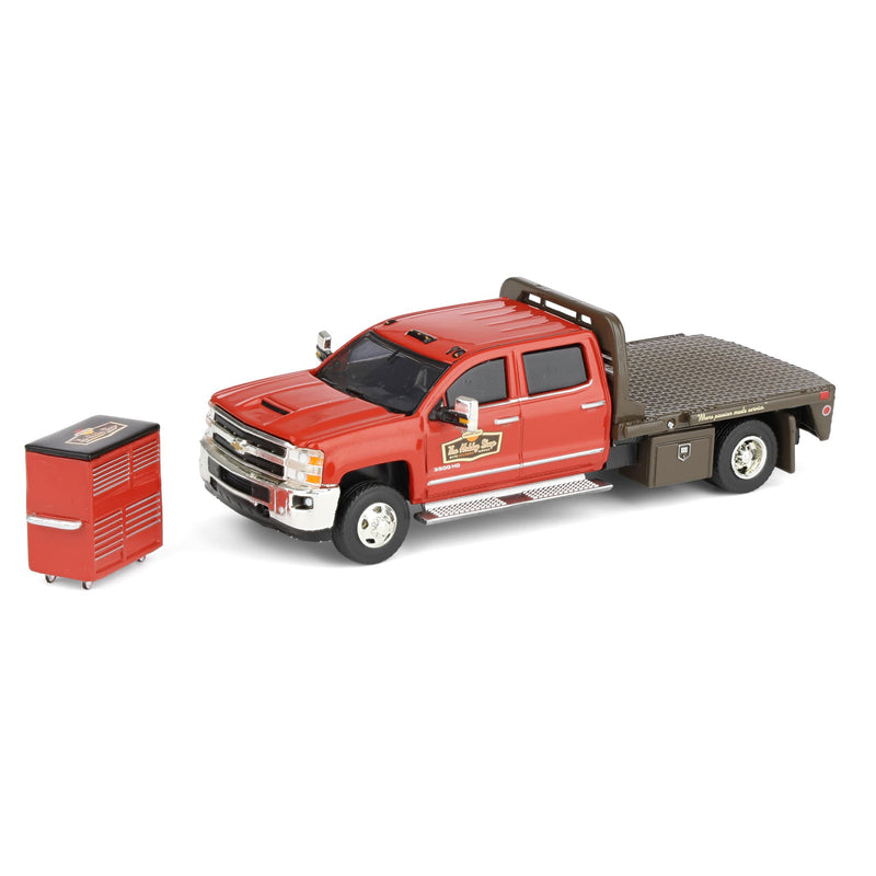 1/64 2016 Chevrolet Silverado 3500HD Dually Flatbed with Tool Cabinet, The Hobby Shop Series 17 by Greenlight Collectibles