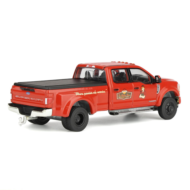1/64 2022 Ford F-450 Dually Flatbed Truck with Mechanic Figure, The Hobby Shop Series 17 by Greenlight Collectibles