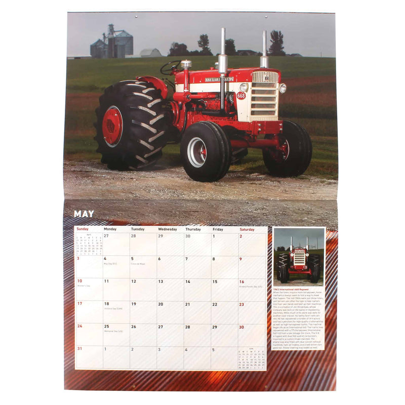 2026 Farmall Tractors 12 Month Calendar, 17in x 12in