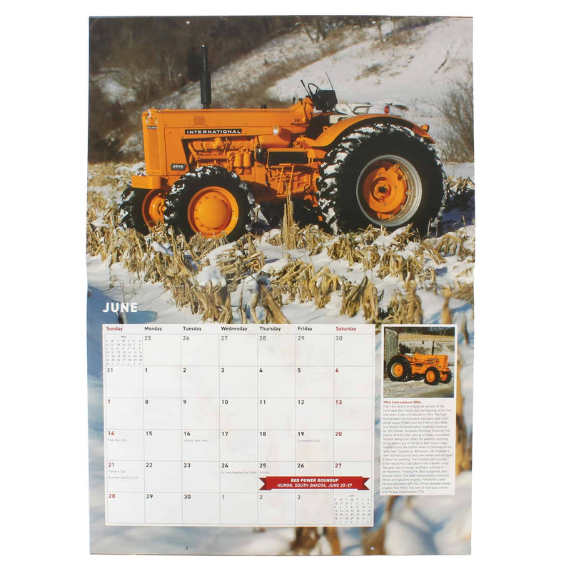 2026 Farmall Tractors 12 Month Calendar, 17in x 12in