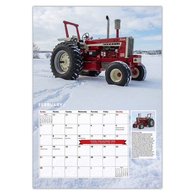 2027 Farmall Tractors 12 Month Calendar, 17in x 12in