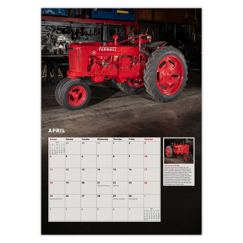 2027 Farmall Tractors 12 Month Calendar, 17in x 12in