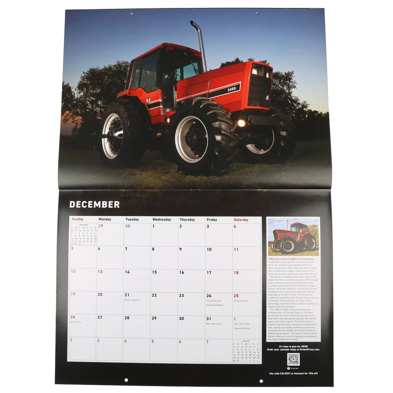 2027 Farmall Tractors 12 Month Calendar, 17in x 12in