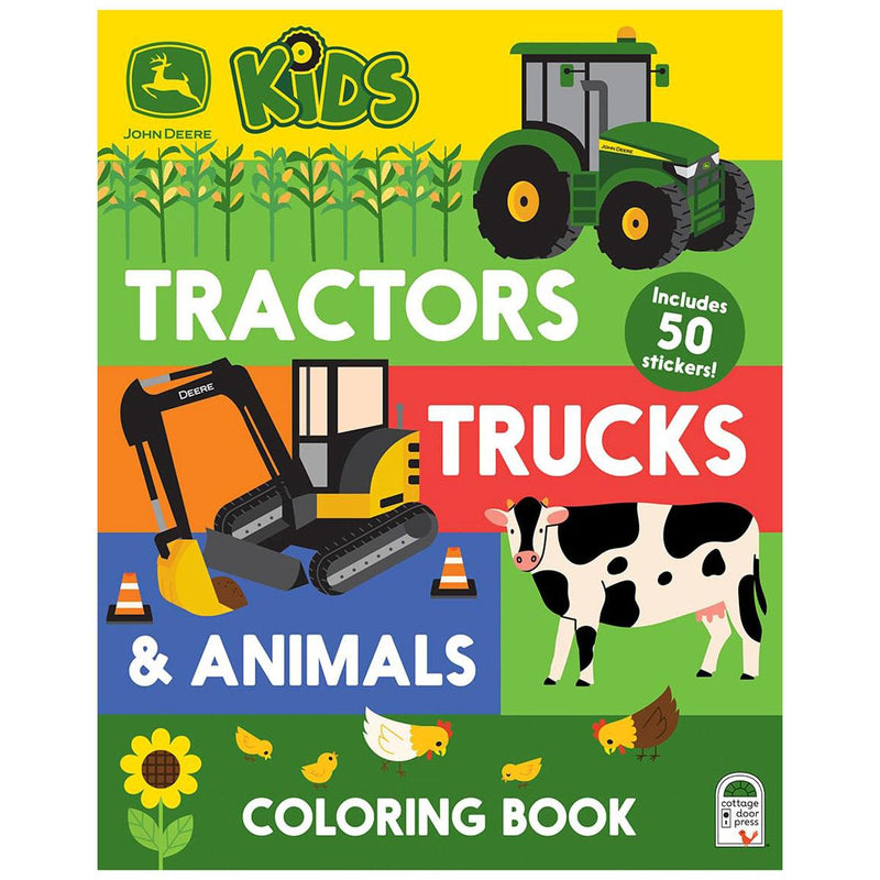 (B&D) John Deere Tractors, Trucks & Animals Kids Coloring Book - Damaged Item