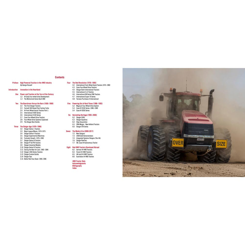 Collector's Edition RED 4WD Tractors 1957-2017 High Horsepower IH, Steiger, Case and Case IH Hardbound 384 Page Book