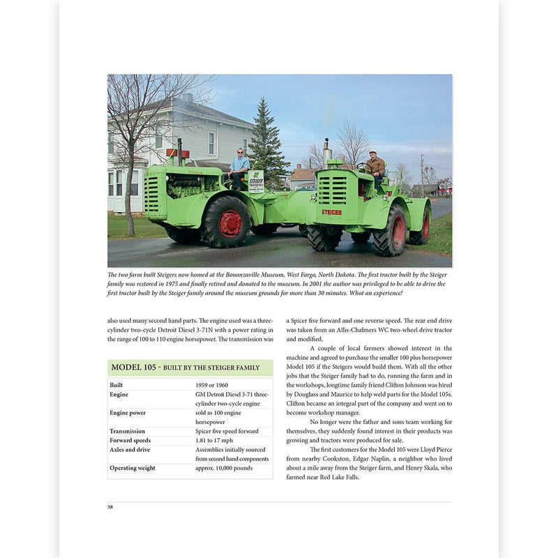 (B&D) The Green Steiger Tractor Story 206 Page Book by Peter D. Simpson - Damaged Item