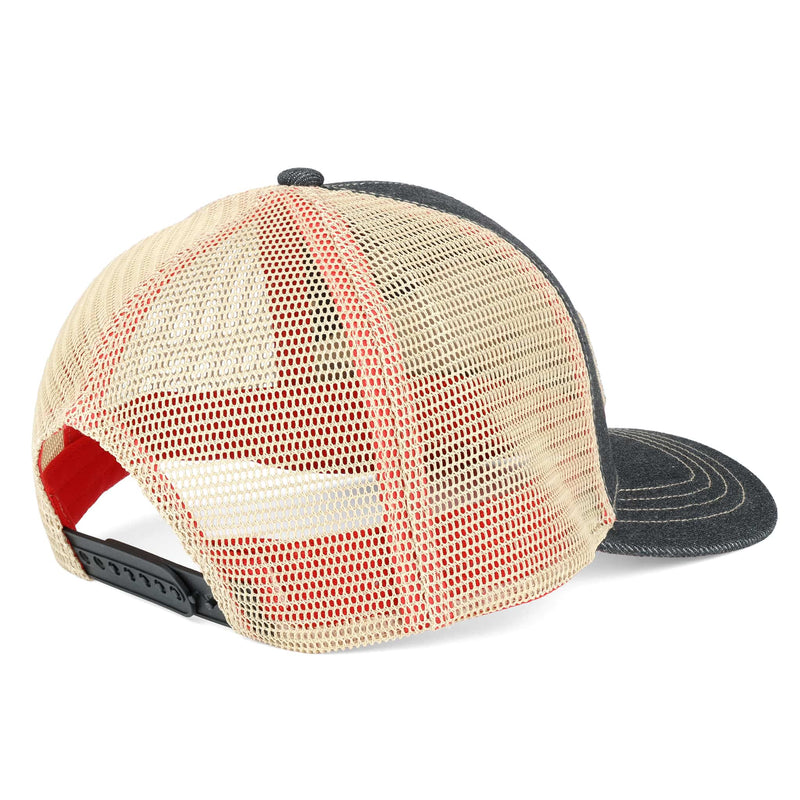McCormick Farmall Black Denim Mesh Back Trucker Cap
