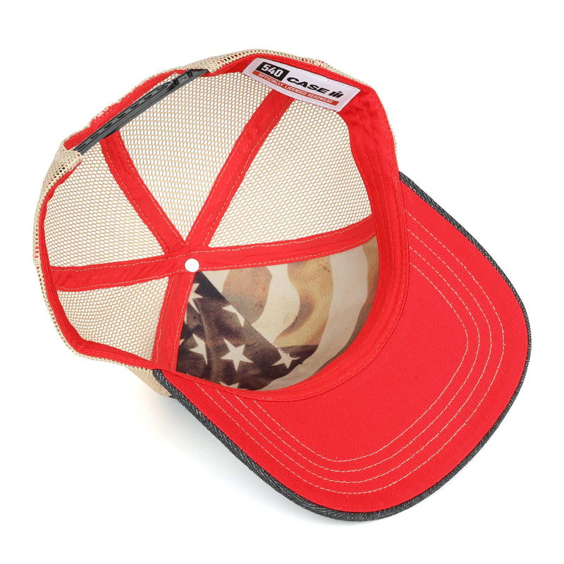 McCormick Farmall Black Denim Mesh Back Trucker Cap