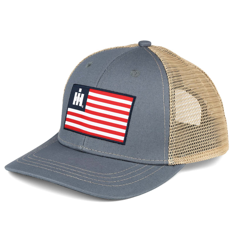 International Harvester Two-Tone IH USA Flag Trucker Hat