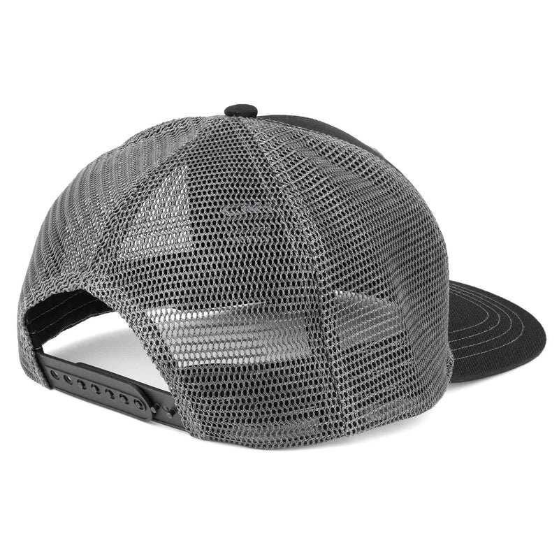 Case IH Black & White Mesh Back Rubber American Flag Patch Trucker Cap