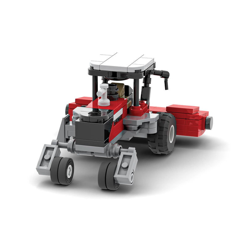 Massey Ferguson Windrower Tractor Farming Building Set, BrickAg Microfarm Series 143 Pieces