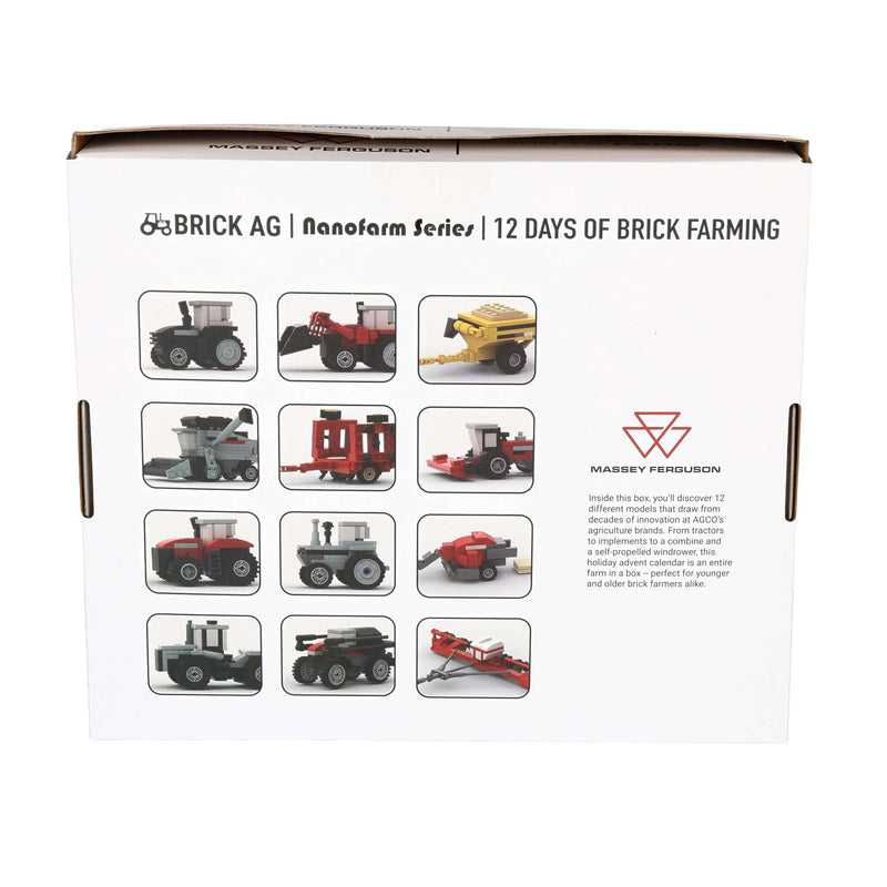 AGCO Massey Ferguson 12 Days of Brick Farming Building Block Advent Set by Brick Ag, 1,086 Pieces