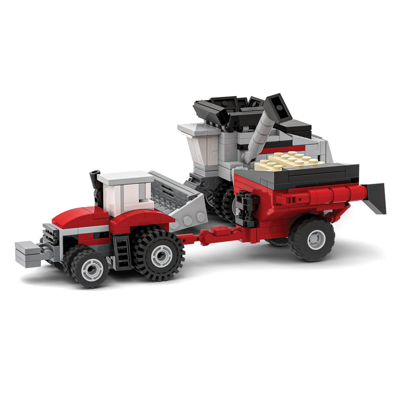 Massey Ferguson & Gleaner Harvesting Building Block Set, BrickAg Nanofarm Series, 404 Pieces
