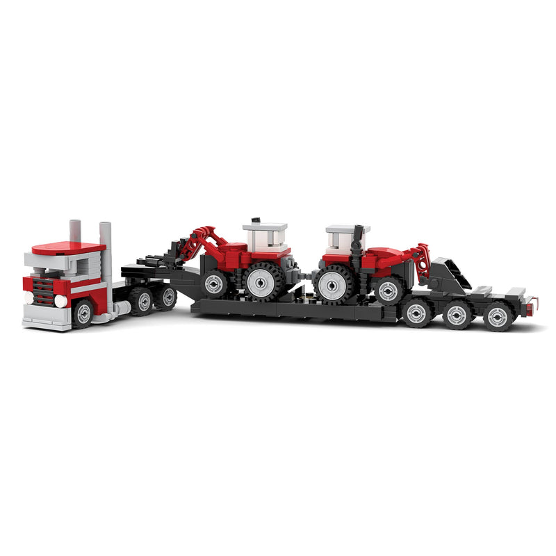 Massey Ferguson Delivery Set Building Block Set, BrickAg Nanofarm Series, 414 Pieces