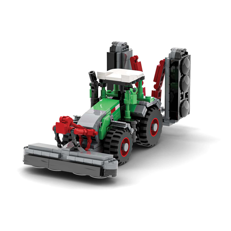 Fendt Vario 832 Tractor with Triple Mowers Farming Building Set, BrickAg Microfarm Series 345 Pieces