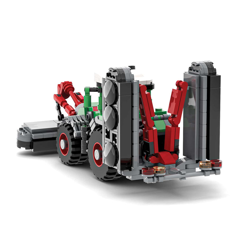 Fendt Vario 832 Tractor with Triple Mowers Farming Building Set, BrickAg Microfarm Series 345 Pieces