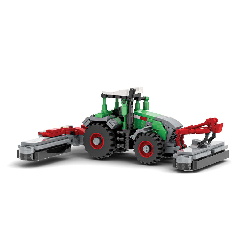 Fendt Vario 832 Tractor with Triple Mowers Farming Building Set, BrickAg Microfarm Series 345 Pieces