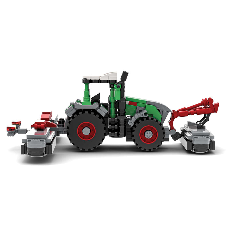 Fendt Vario 832 Tractor with Triple Mowers Farming Building Set, BrickAg Microfarm Series 345 Pieces