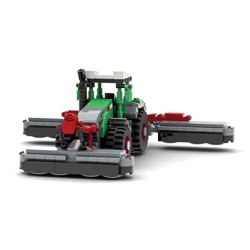 Fendt Vario 832 Tractor with Triple Mowers Farming Building Set, BrickAg Microfarm Series 345 Pieces