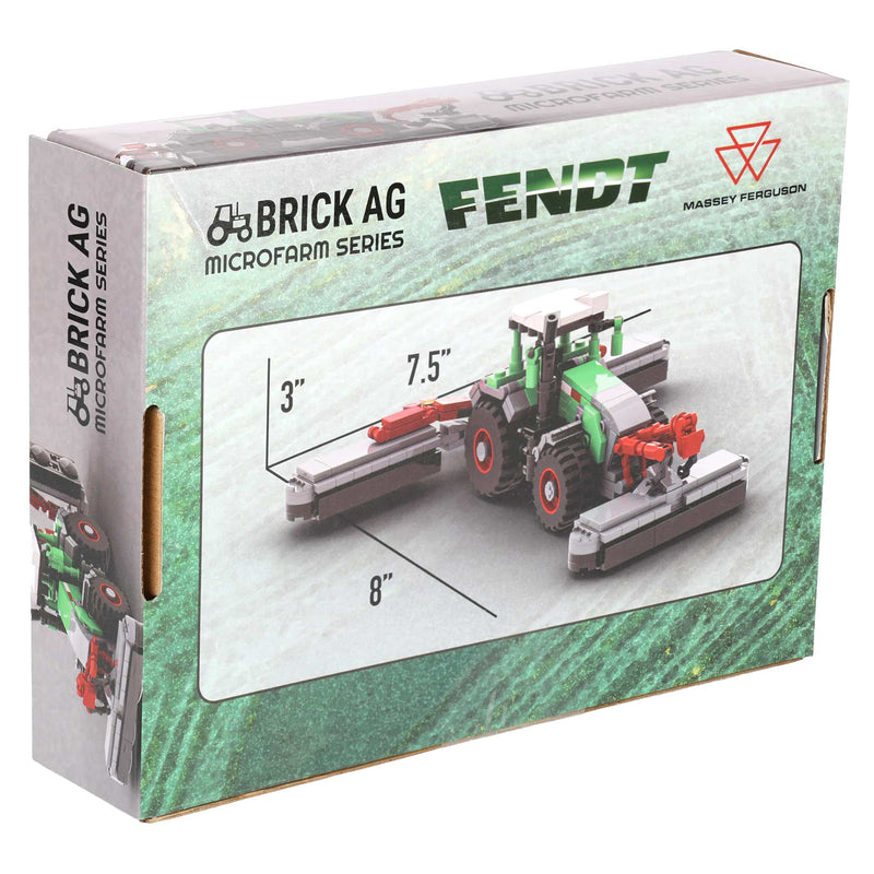 Fendt Vario 832 Tractor with Triple Mowers Farming Building Set, BrickAg Microfarm Series 345 Pieces