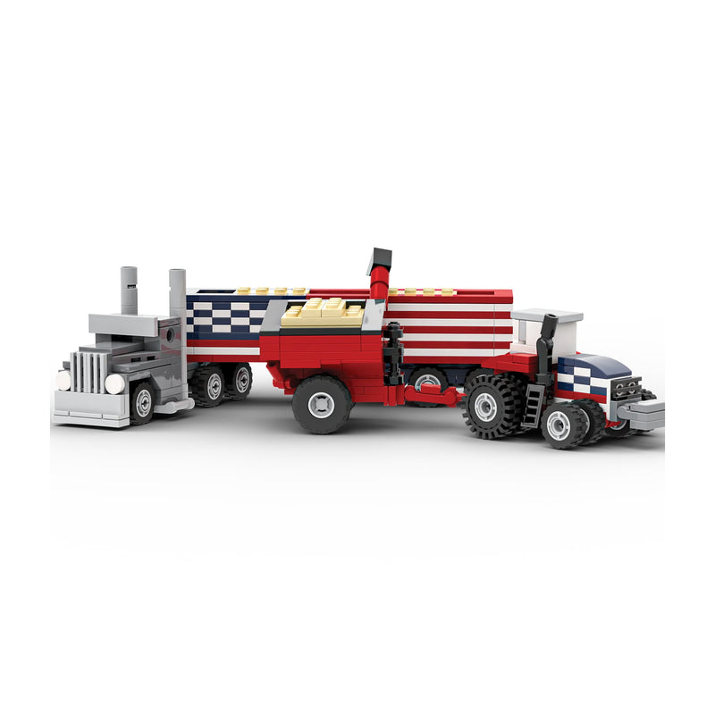Massey Ferguson 250th Anniversary Brick Model Hauling Set, Brick Ag Nanofarm Series, 389 Pieces