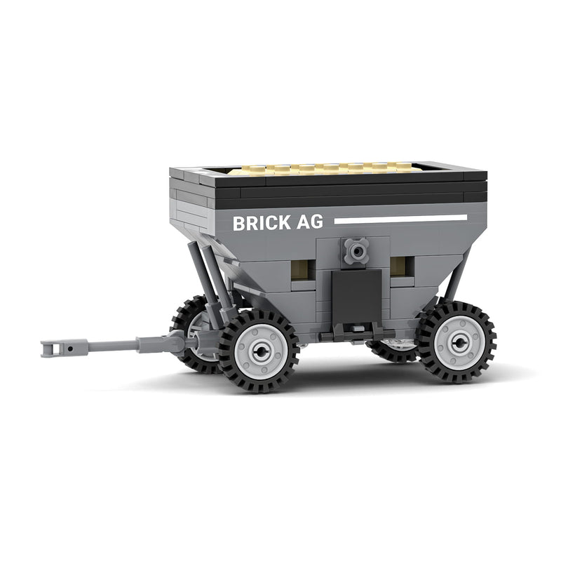 White 185 Tractor & Gravity Wagon Farming Building Set, BrickAg Microfarm Series 412 Pieces