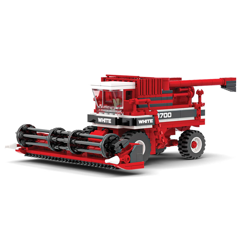 White 9700 Combine Farming Building Set, BrickAg Microfarm Series 694 Pieces