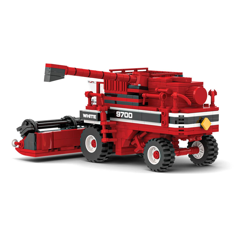 White 9700 Combine Farming Building Set, BrickAg Microfarm Series 694 Pieces