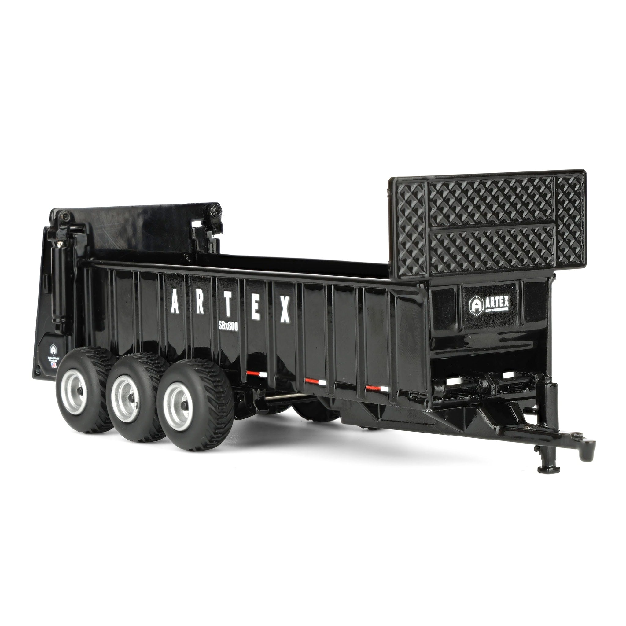 1/64 Black Artex SBX800 Manure Spreader with Triple Axle by