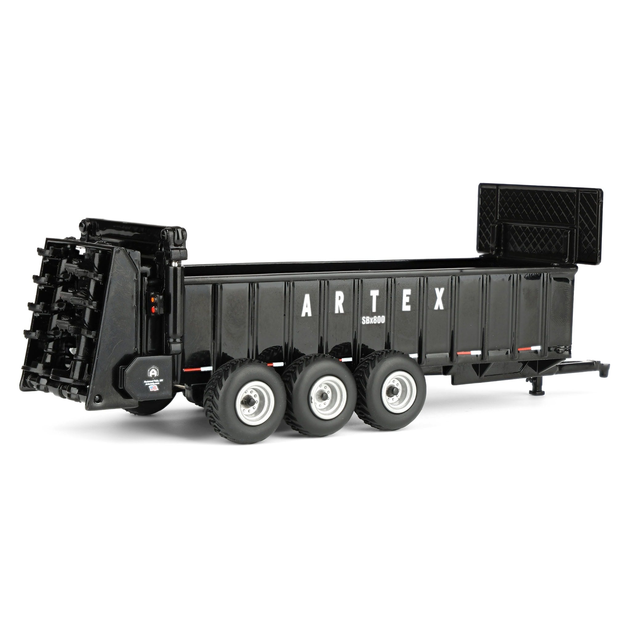 1/64 Black Artex SBX800 Manure Spreader with Triple Axle by