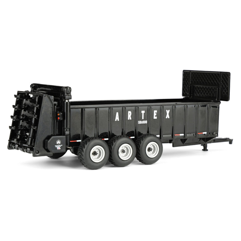 1/64 Black Artex SBX800 Manure Spreader with Triple Axle by SpecCast