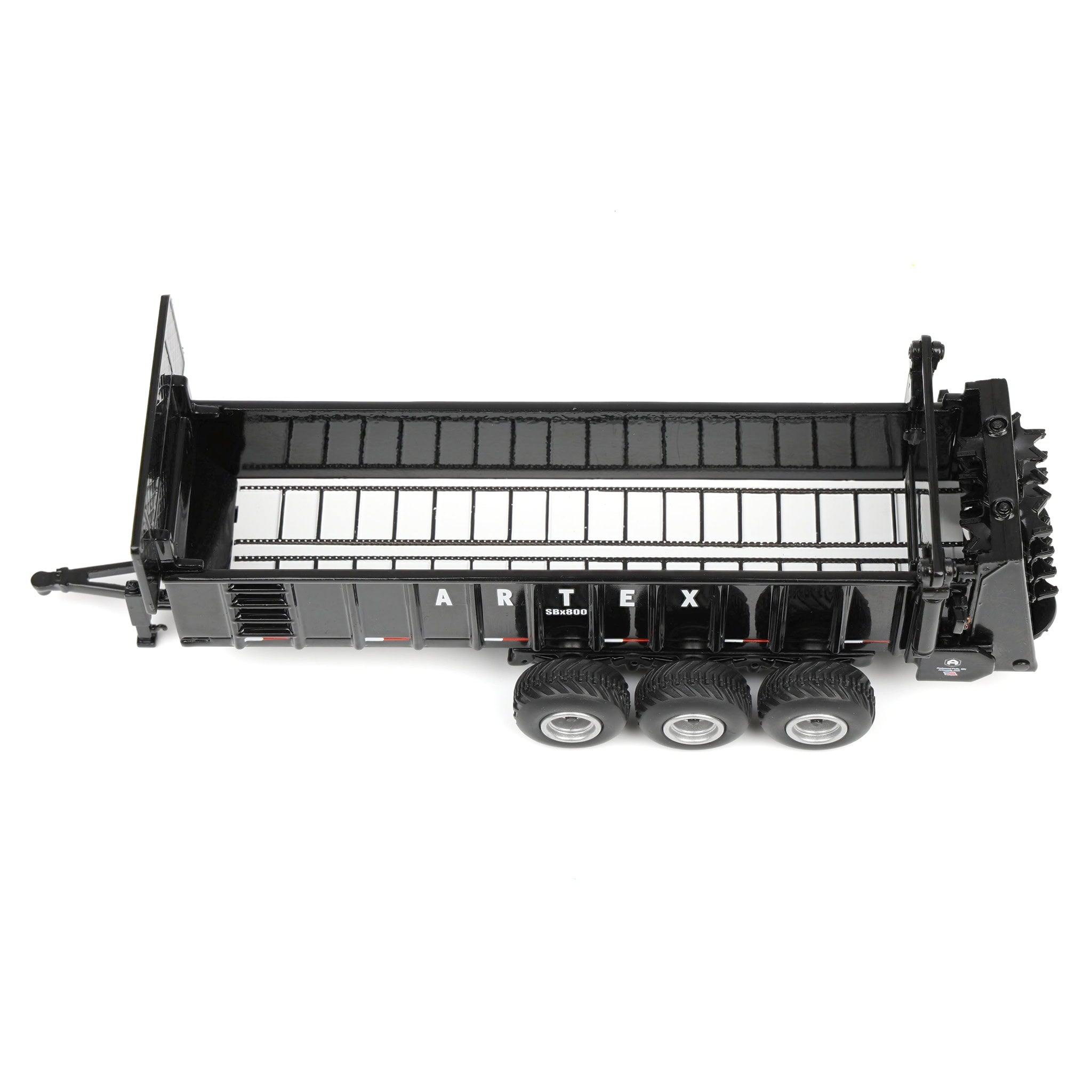 1/64 Black Artex SBX800 Manure Spreader with Triple Axle by