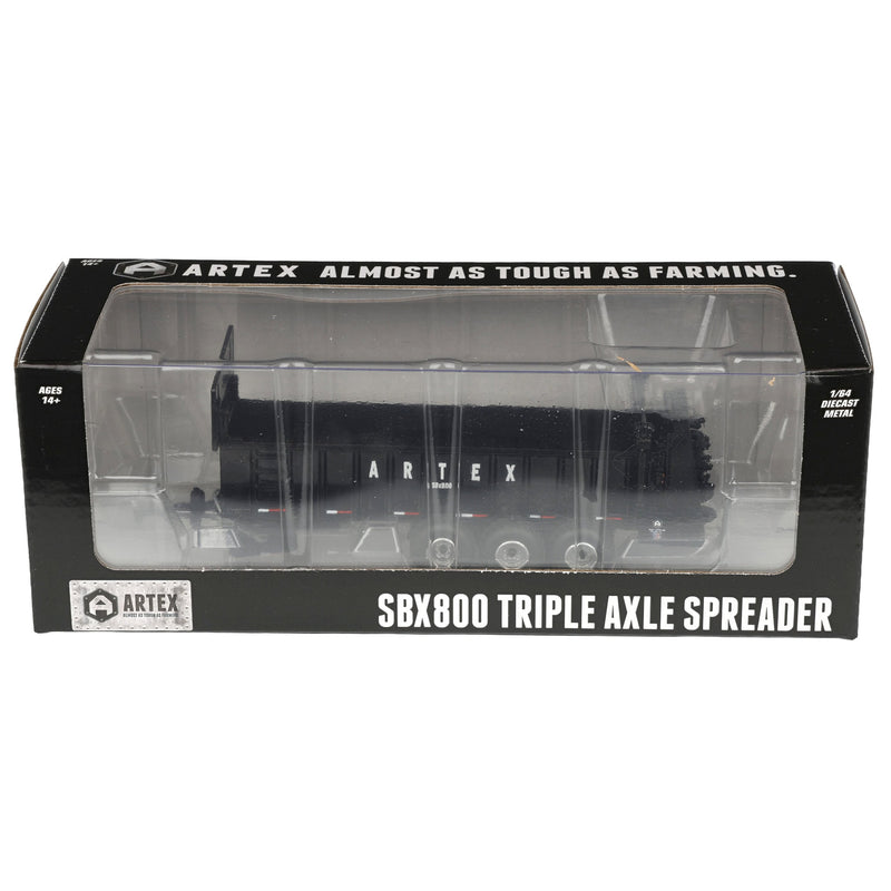 1/64 Black Artex SBX800 Manure Spreader with Triple Axle by SpecCast
