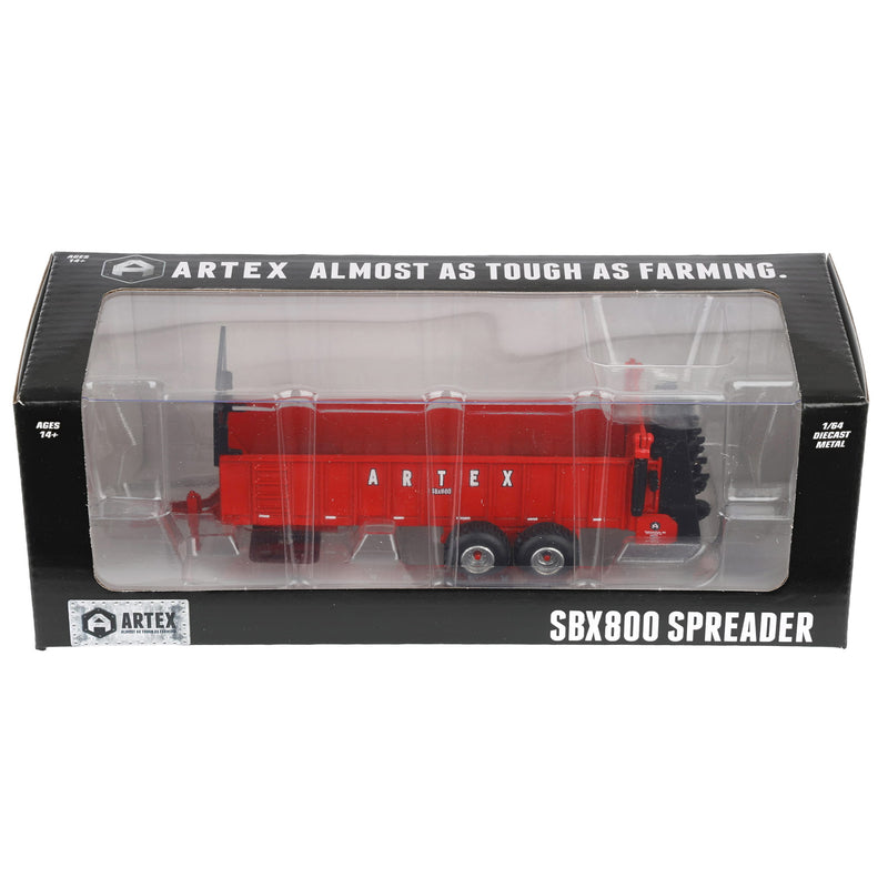 1/64 Red Artex SBX800 Manure Spreader with Dual Axle by SpecCast