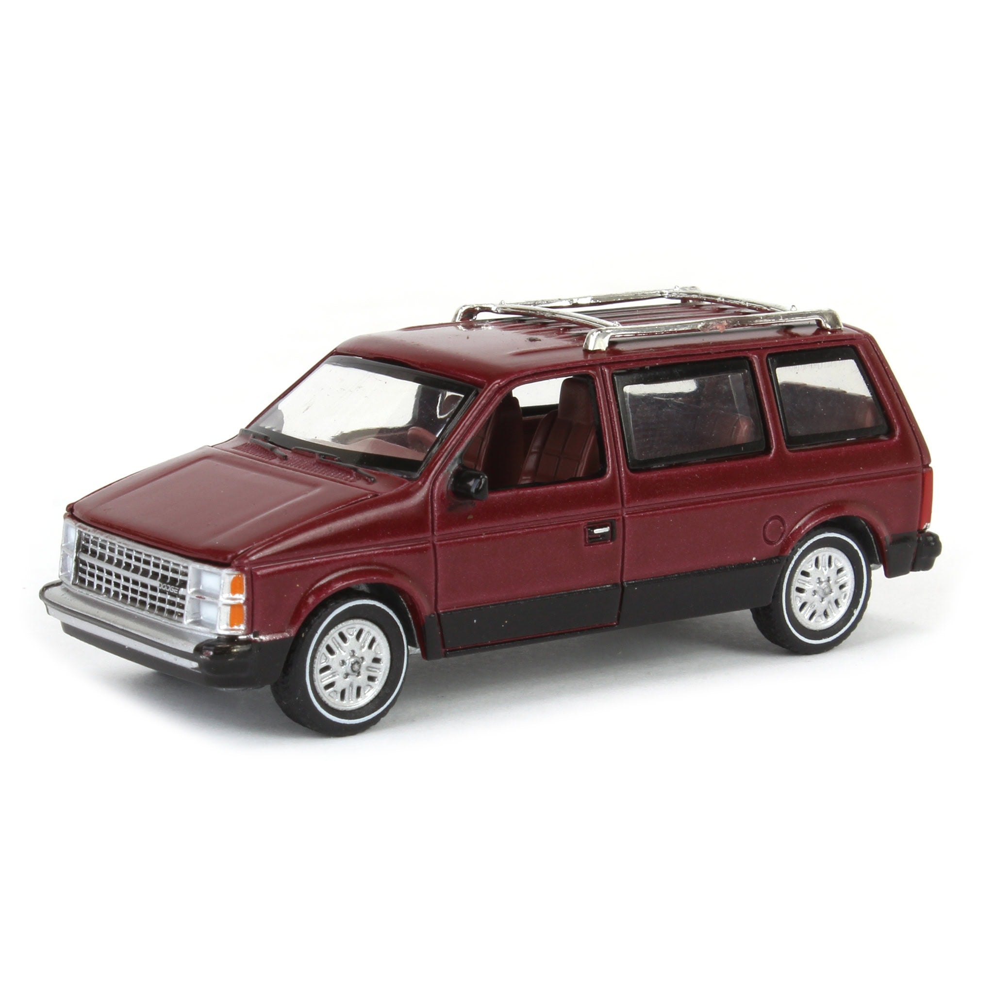 龍眼　オードヴィードヴァン1985 1/64 Auto World 1985 Dodge Caravan, Crimson Red with Black