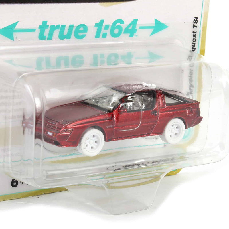 Ultra Red Chase ~ 1/64 1988 Chrysler Conquest TSi, San Marino Yellow, Auto World