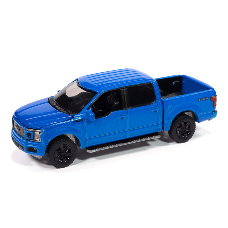 1/64 2020 Ford F-150 Pickup Truck, Velocity Blue, Auto World