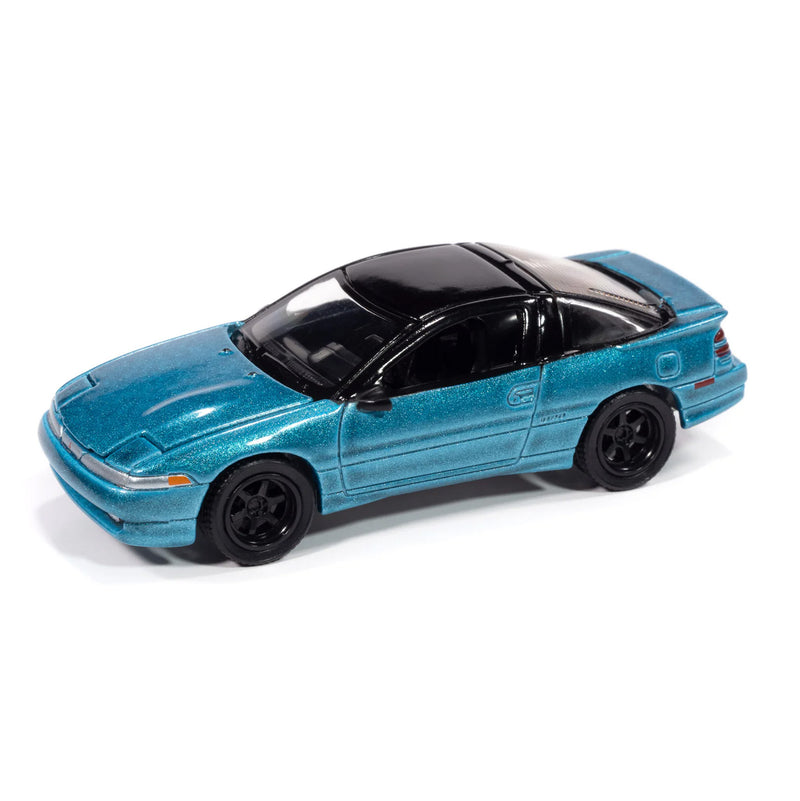 1/64 1991 Mitsubishi Eclipse GSX, Tennessee Blue, Auto World