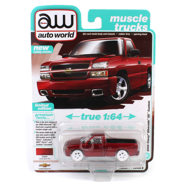 Ultra Red Chase 1/64 2005 Chevrolet Silverado SS Single Cab