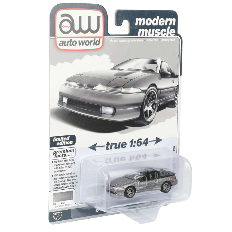 1/64 1991 Eagle Talon TSi, Medium Quartz Metallic, Auto World Modern Muscle