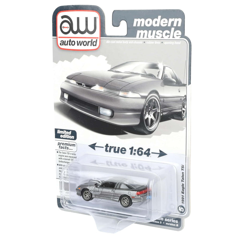 1/64 1991 Eagle Talon TSi, Medium Quartz Metallic, Auto World Modern Muscle