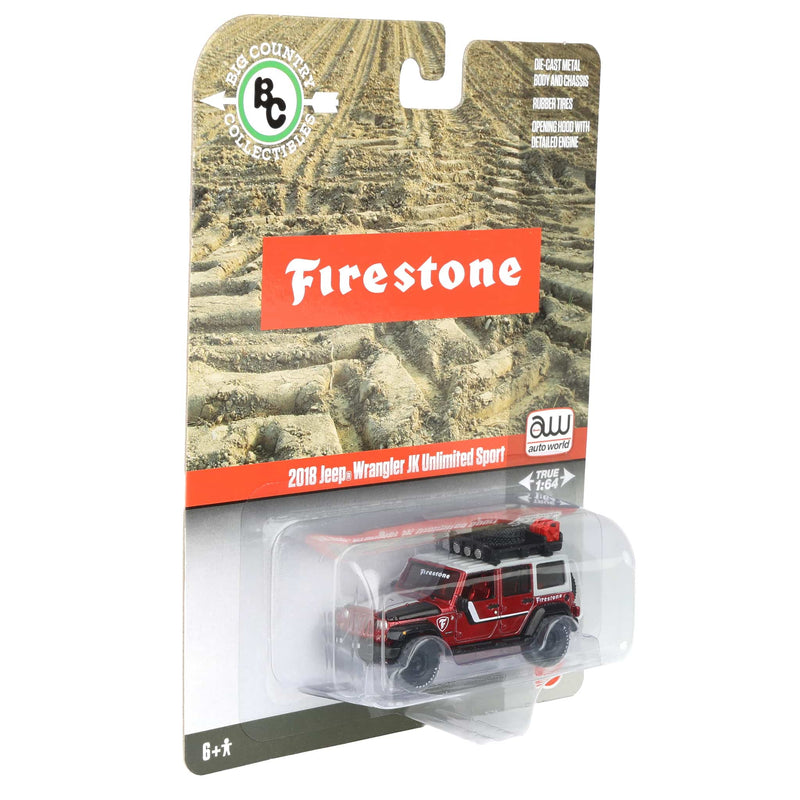 Chase Unit~1/64 2018 Jeep Wrangler Firestone Field Agent SUV by Big Country & Auto World