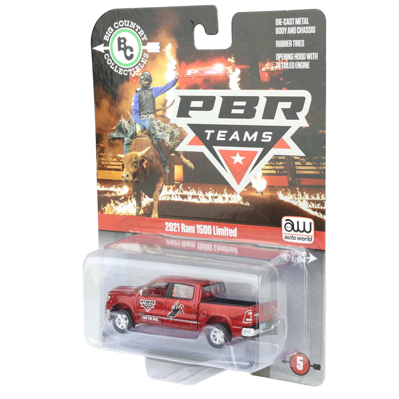 Chase Unit~1/64 PBR 2021 Dodge Ram Limited Edition Pickup Truck by Big Country & Auto World